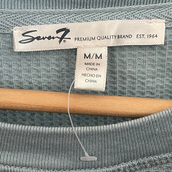 Seven 7 Thermal Pullover Waffle Knit Long Sleeve Top NWOT - Picture 3 of 5
